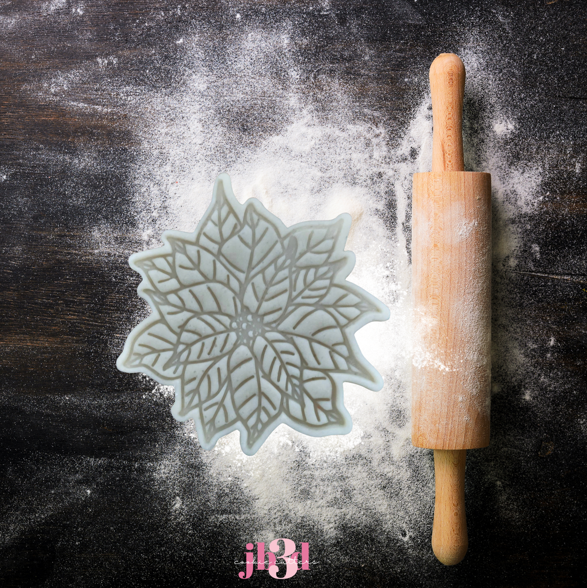 Poinsettia - Christmas Flower Cutter & Embosser Stamp
