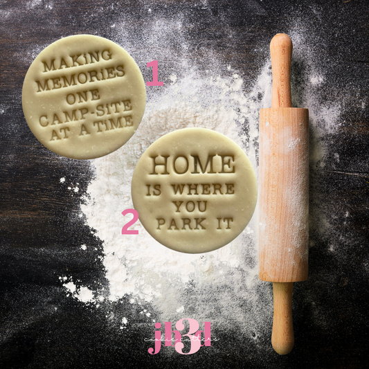 CARAVAN Home is where you park it - 70mm Embosser Deigns