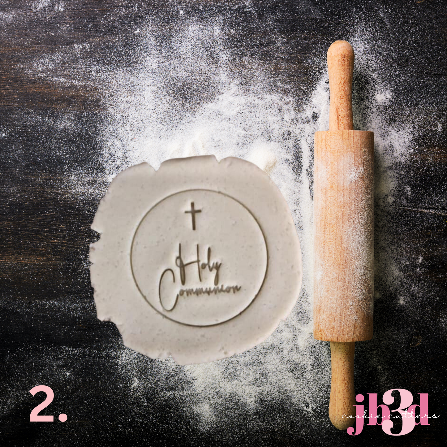 Customizable Holy Communion 70mm round stamps 3 designs