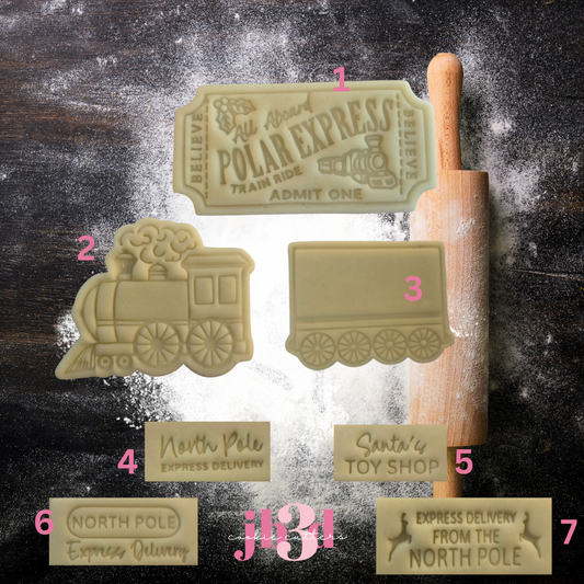 POLAR EXPRESS TRAIN SET - Cutters & Embosser Stamps