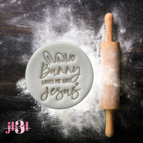 No Bunny loves me like Jesus -2 sizes Embosser Stamps
