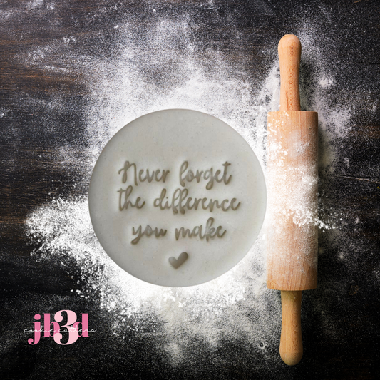 Teacher/Coach - Never forget the difference you make 70mm round stamp