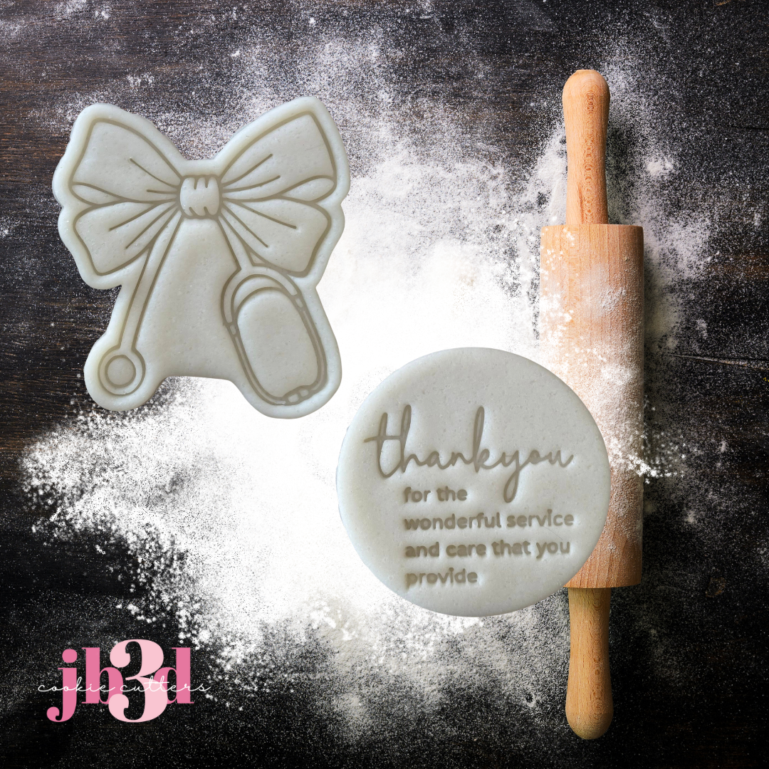 Nurse / Doctor Thankyou Set or Singles  - Cutter & Embosser Stamps