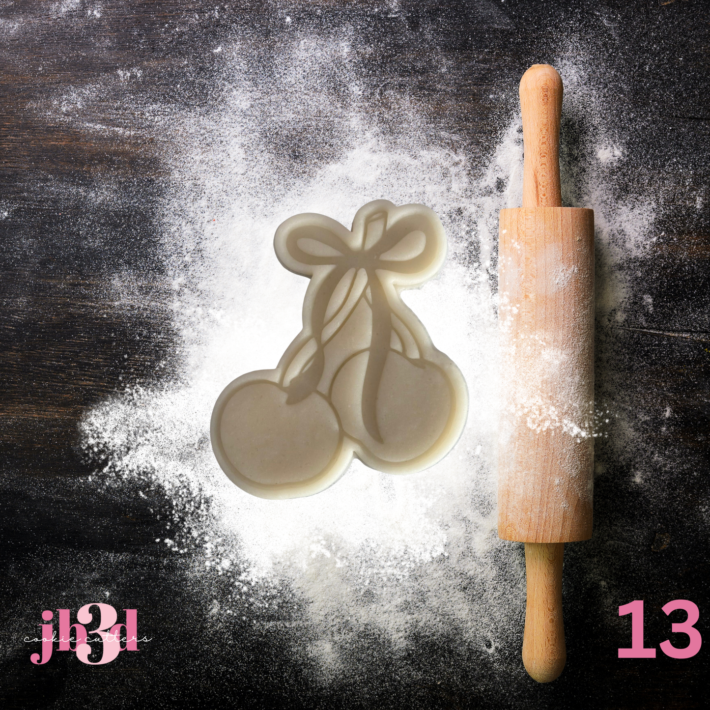 Cherry with Bow - Cutter & Embosser Stamp