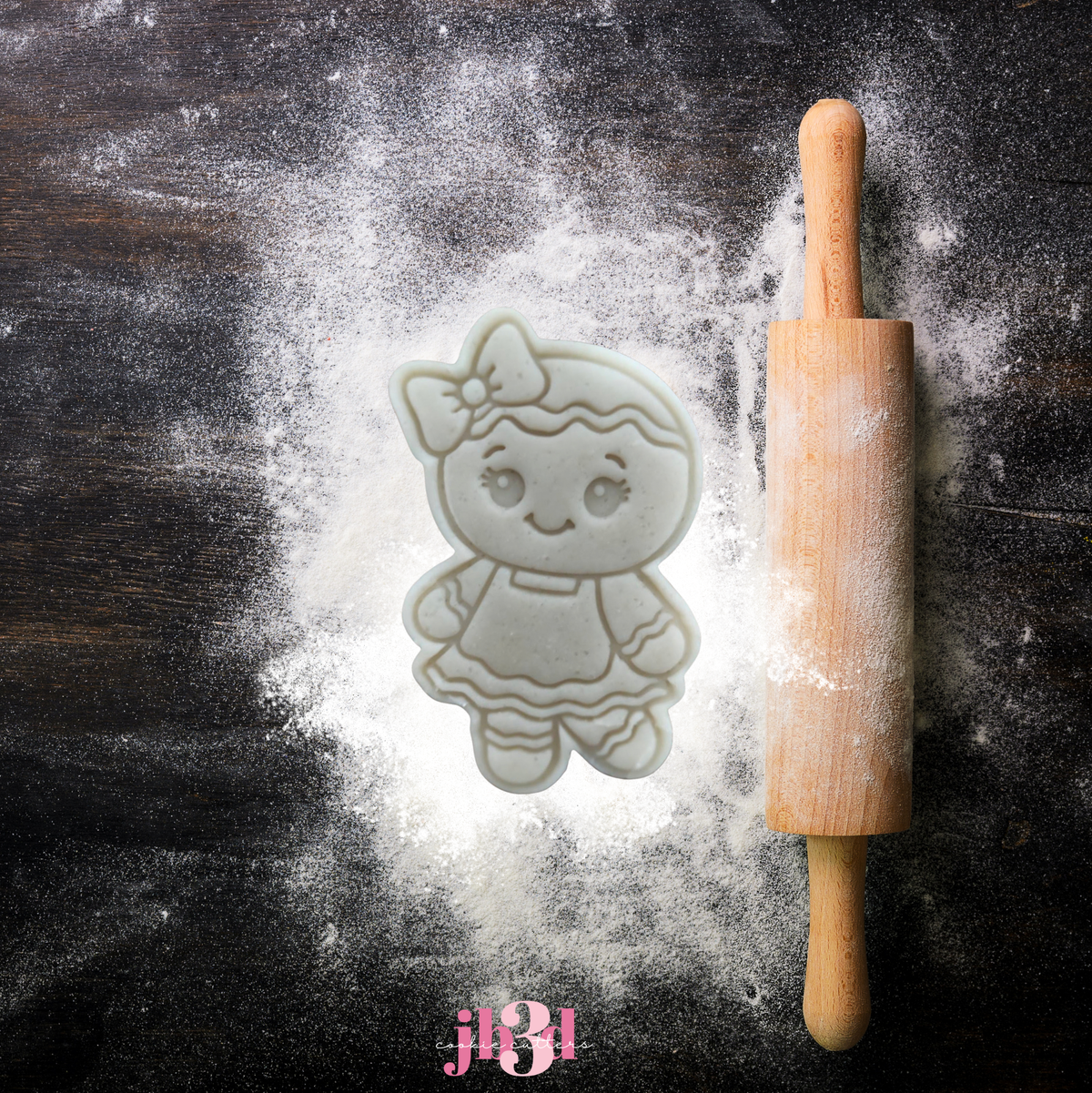 Gingerbread girl - Cutter & Embosser Stamp
