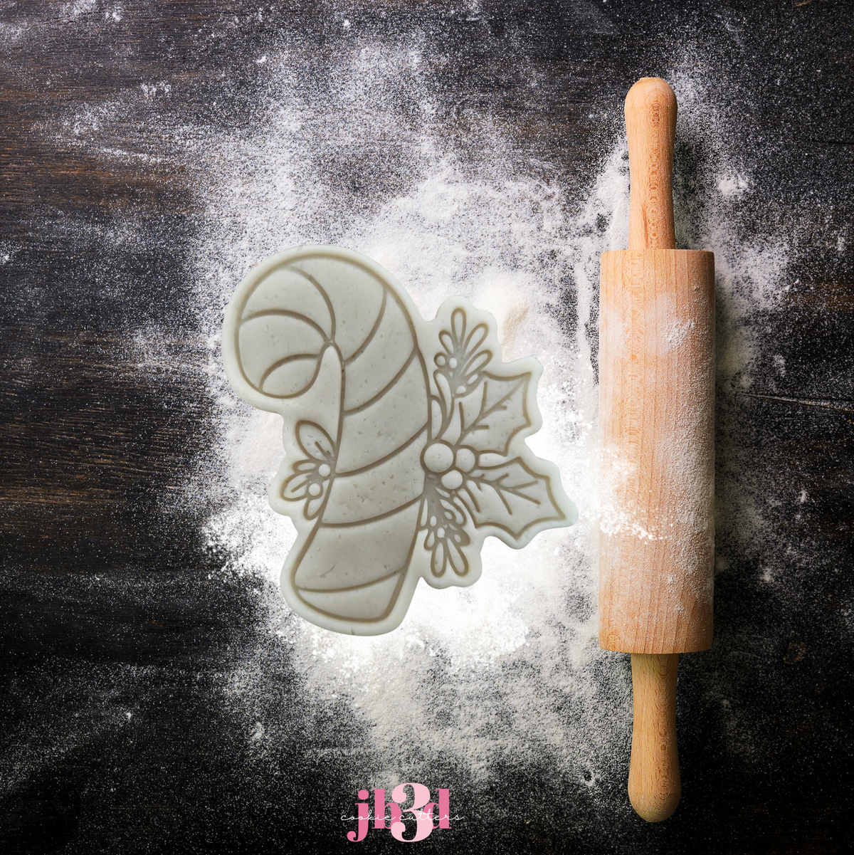 Candy Cane- Cutter & Embosser Stamp