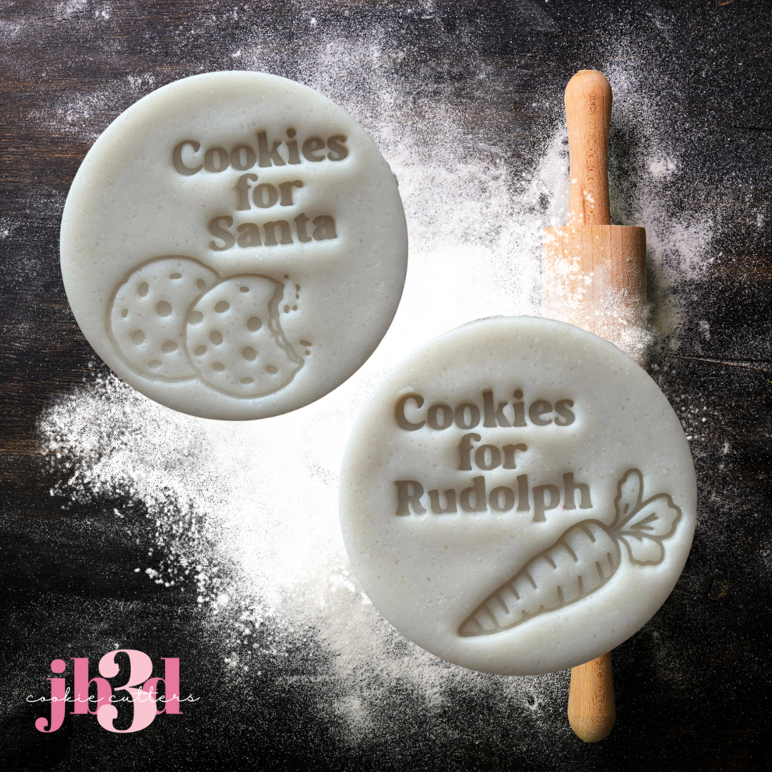 Cookies for Santa / Cookies for Rudolph - 70mm Stamp