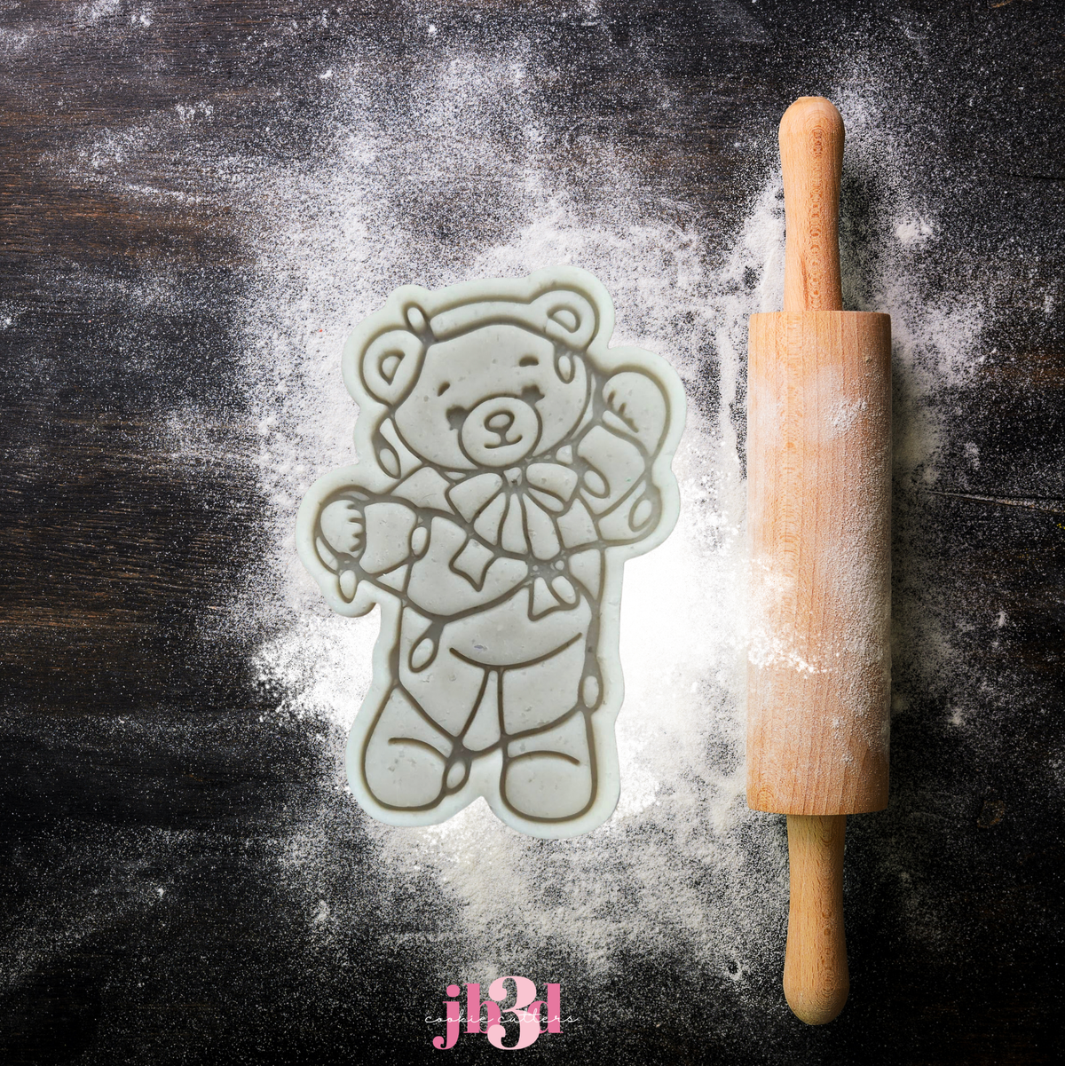Bear in lights - Cutter & Embosser Stamp