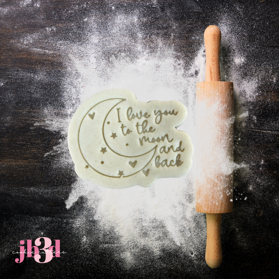 I love you to the moon and back - Cutter & Embosser Stamp