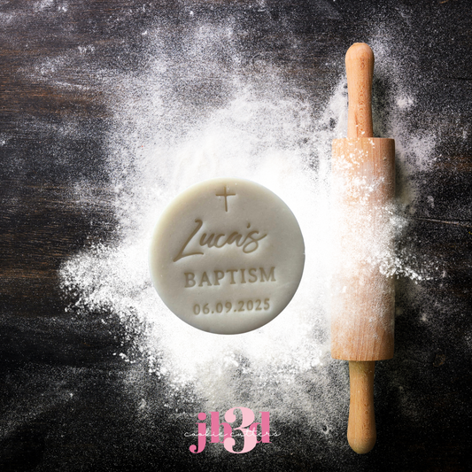 Custom Baptism 70mm round  Stamp