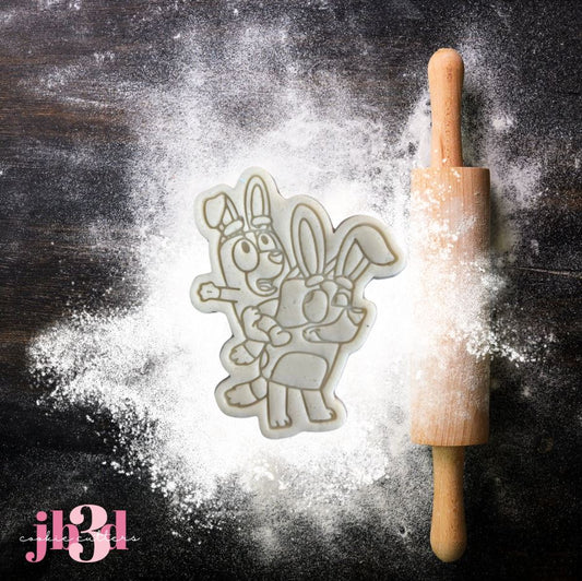 Bluey & Bingo Easter - Cutter & Embosser Stamp