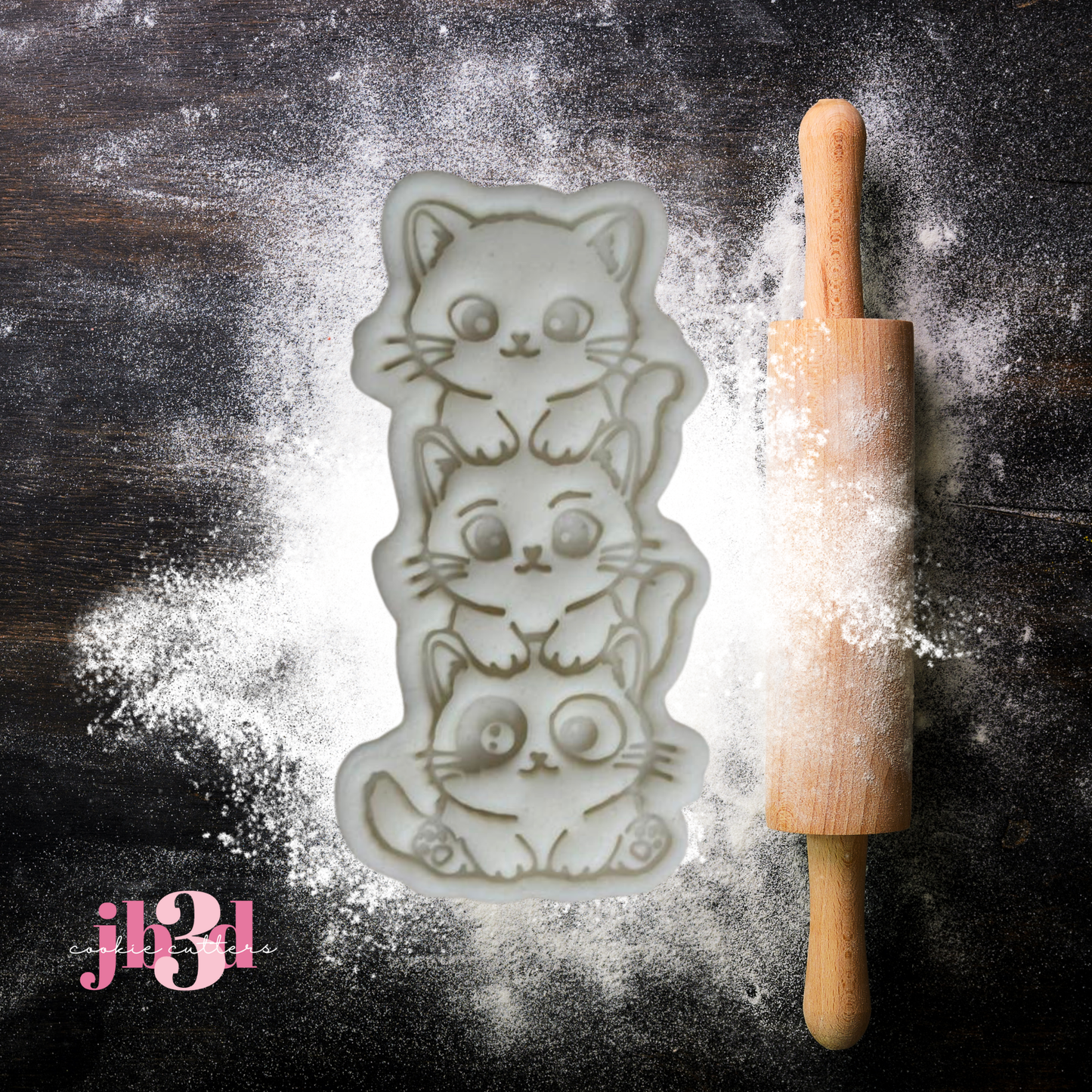 Kitten Stack - Cutter & Embosser Stamp