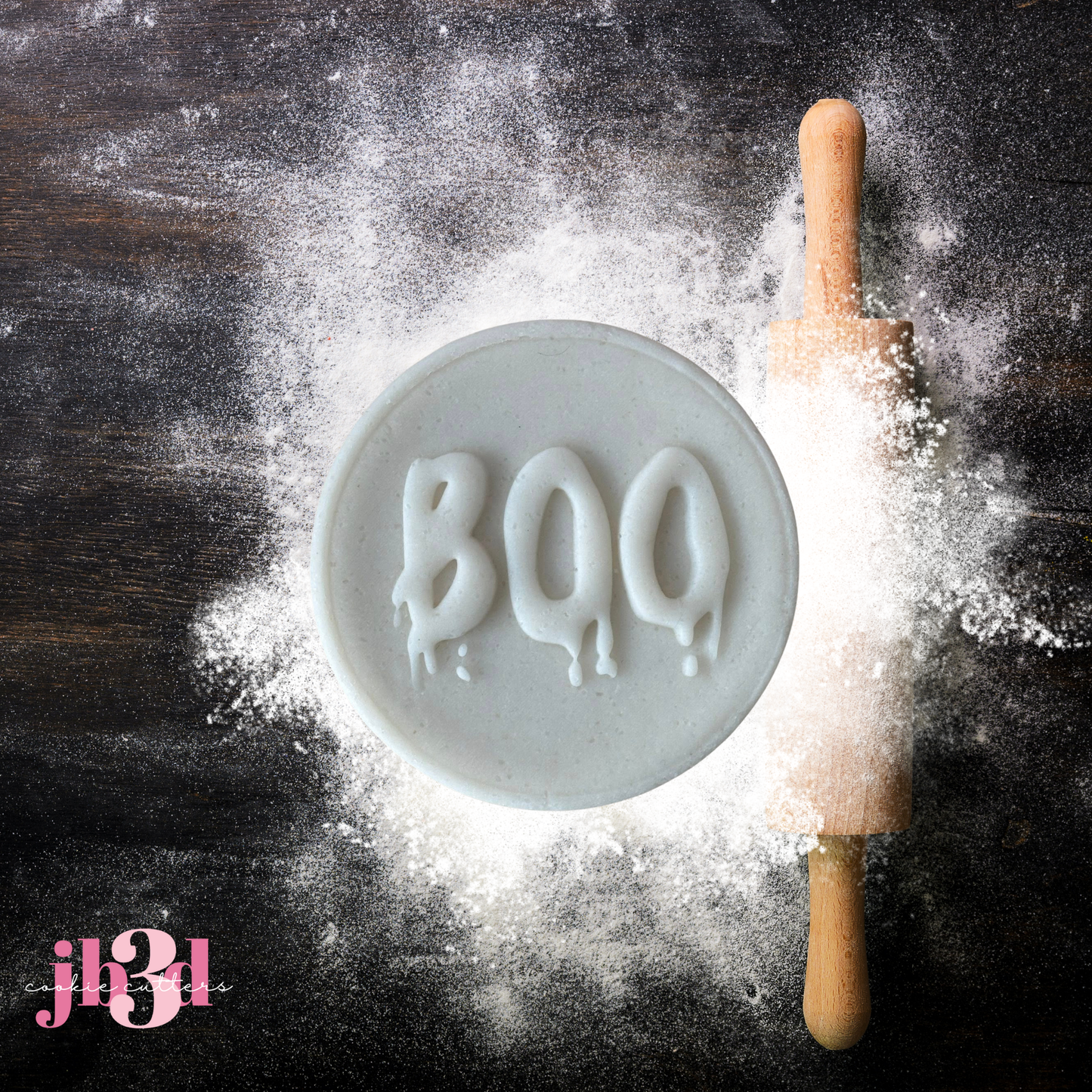 Boo Halloween Debosser Stamp 70mm