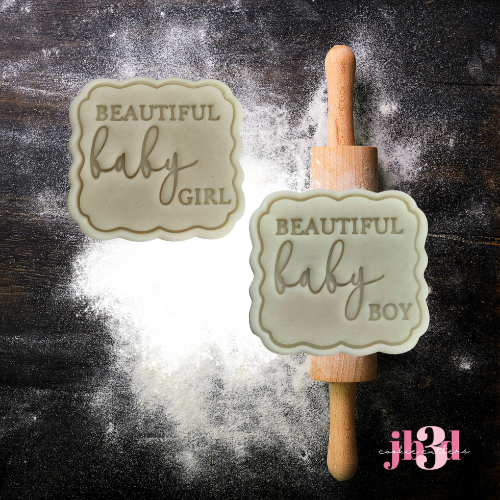 Beautiful Baby Set - Cutters & Embosser Stamps