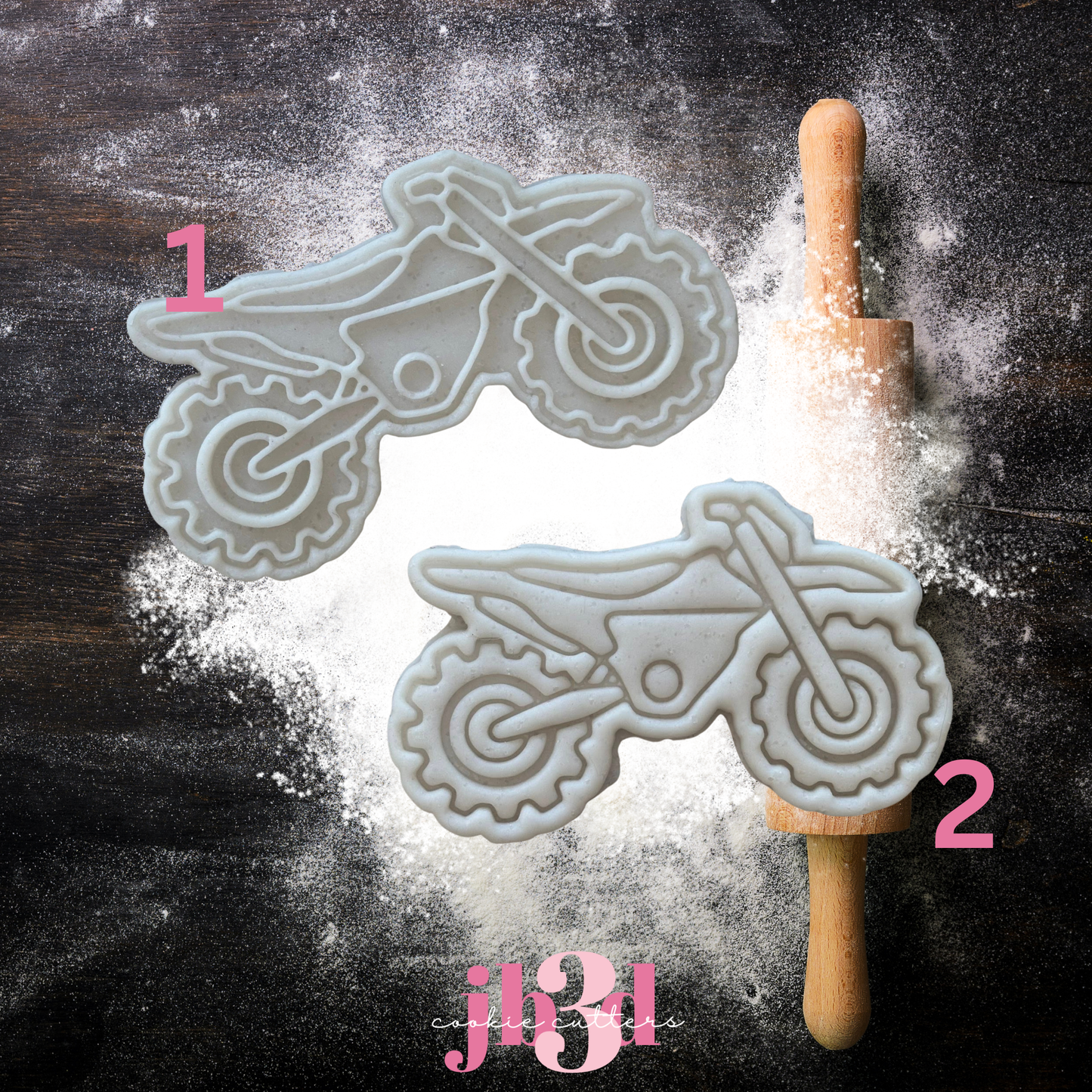 Motorbike - Cutter & Debosser/Embosser Stamp