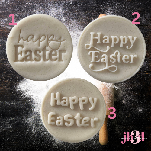 Happy Easter 70mm Round Stamps