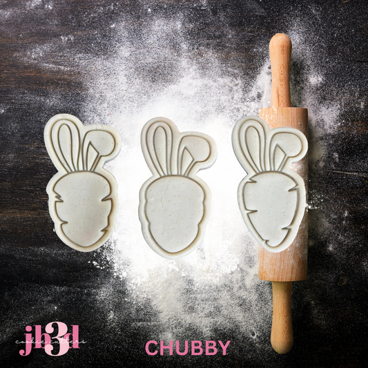 Chubby Carrots x 3 - Cutters & Embosser Stamps