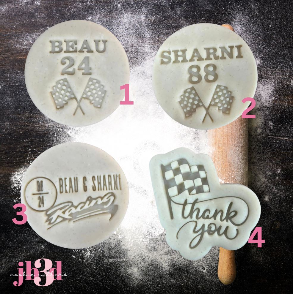 Custom Racing lot of Cutter & Stamps