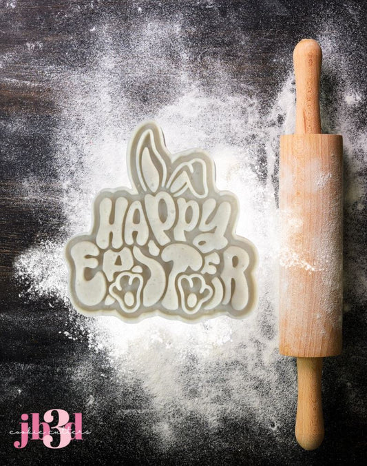 Happy Easter Cutter & Debosser Stamp
