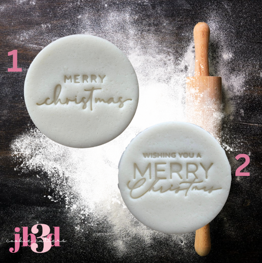 Christmas 70mm round Embosser Stamps