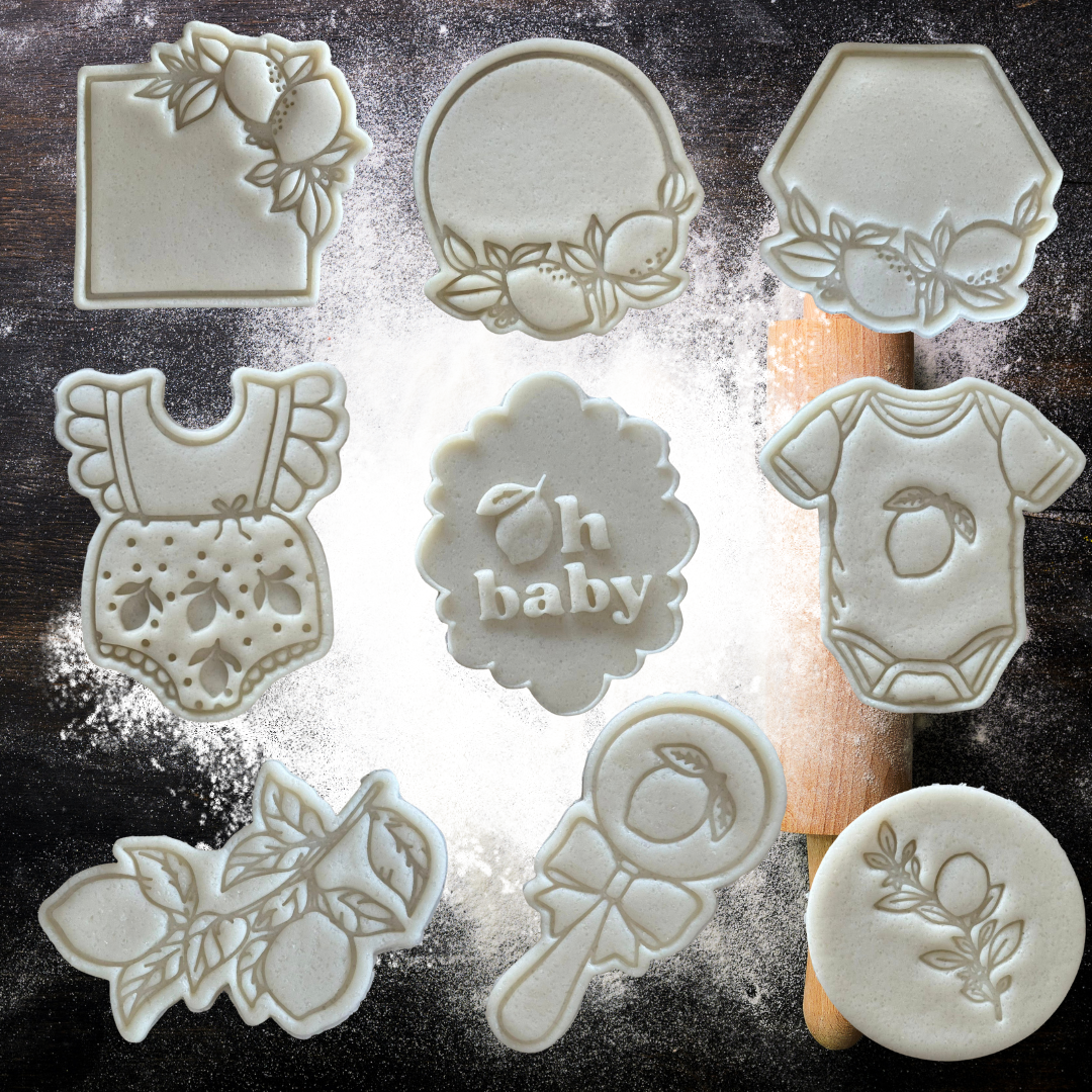Lemon Baby Shower - Cutters & Embosser Stamps