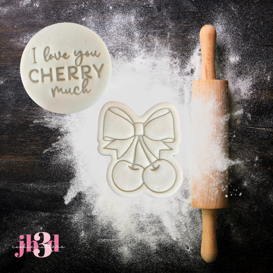 I love you Cherry much - Cutter & Embosser Stamps