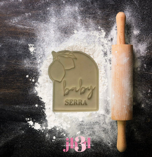 Custom Lemon Baby Name - Cutter & Embosser Stamp