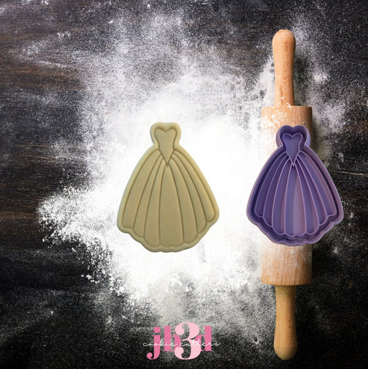 Wedding Dress - Cutter & Embosser Stamp