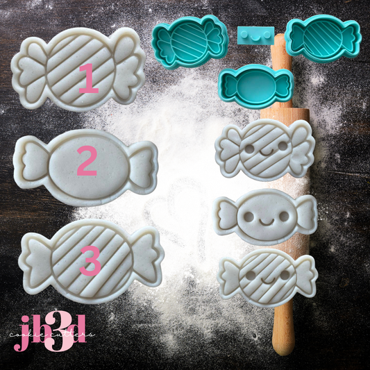 3 Mini Lollies with bonus face - Cutters & Embosser Stamps