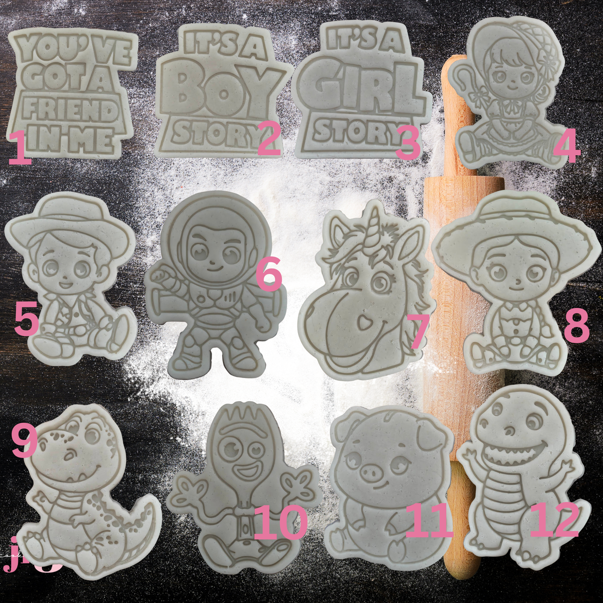 TOY STORY Baby Shower - Cutters & Embosser Stamps