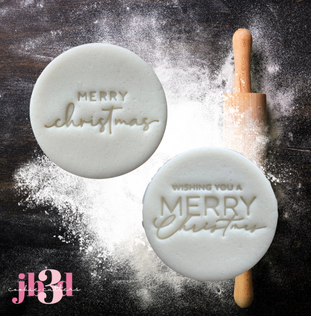 Christmas 70mm round Embosser Stamps