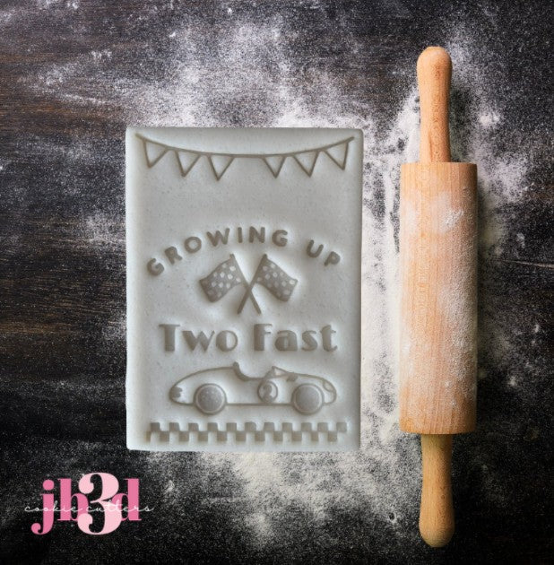 DIY Name Growing up TWO fast - Cutter & Embosser Stamp