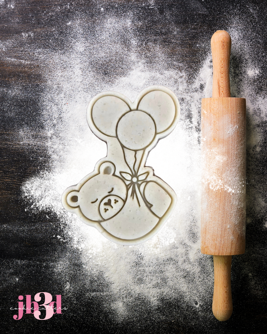 Baby Shower Bear Balloons - Cutter & Embosser Stamp
