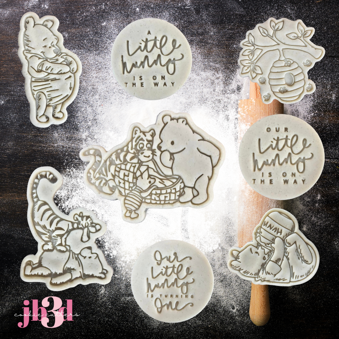 Classic Pooh Little HUNNY is on the way - Cutters & Embosser Stamps