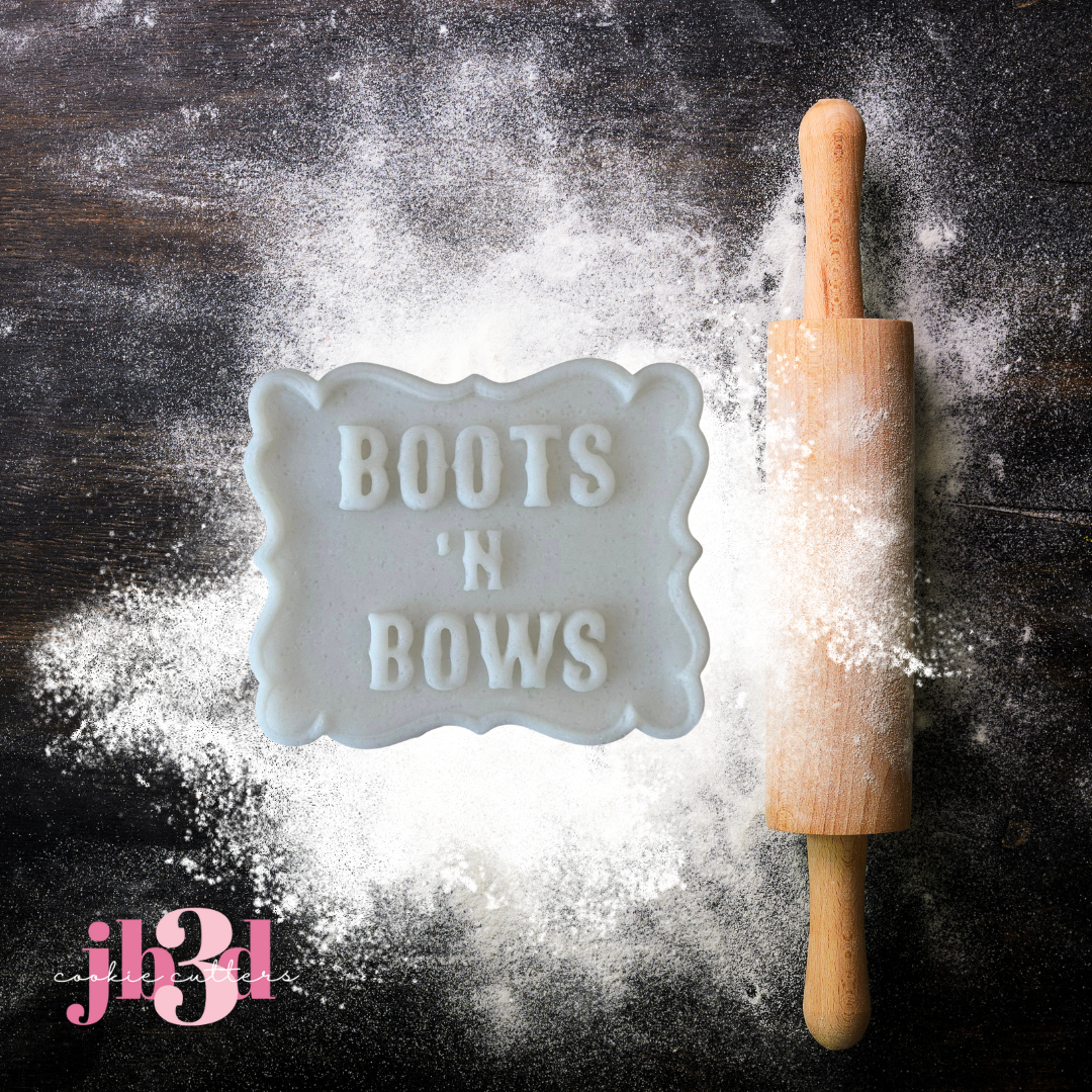 Boots Bows & Rodeos = 3 designs Cutters & Embosser Stamps