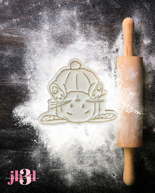 Upside down Bunny Rabbit - Cutter & Embosser Stamp