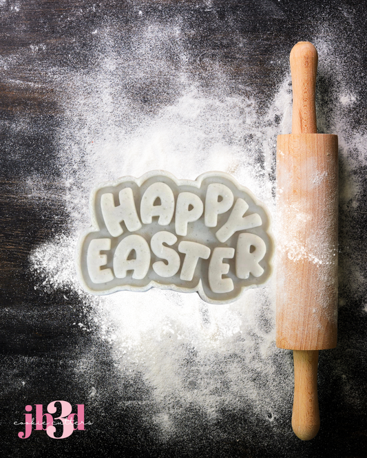 Happy Easter Cutter & Debosser Stamp