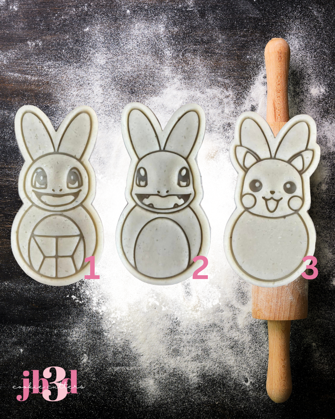 Pokemon Easter - Cutters & Embosser Stamps