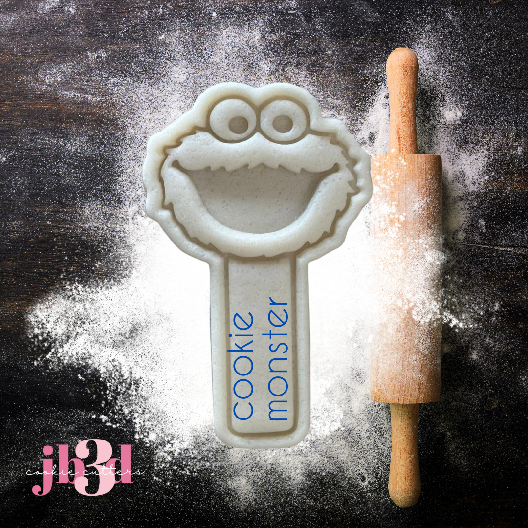 Elmo & Cookie Monster  - Cutters & Embosser Stamps