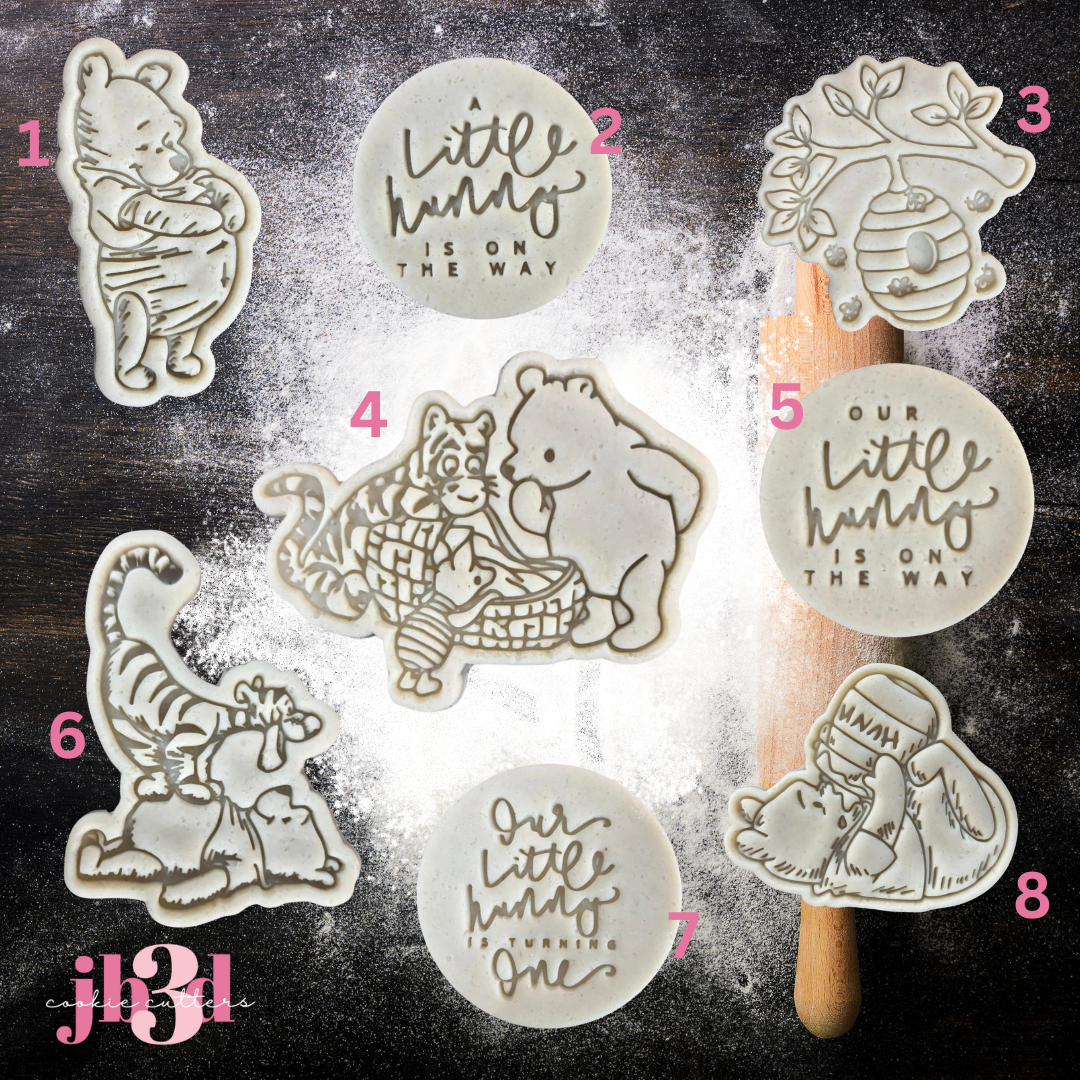 Classic Pooh Little HUNNY is on the way - Cutters & Embosser Stamps