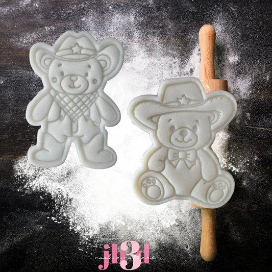 Cowboy Teddy Bears - Cutters & Embosser Stamps