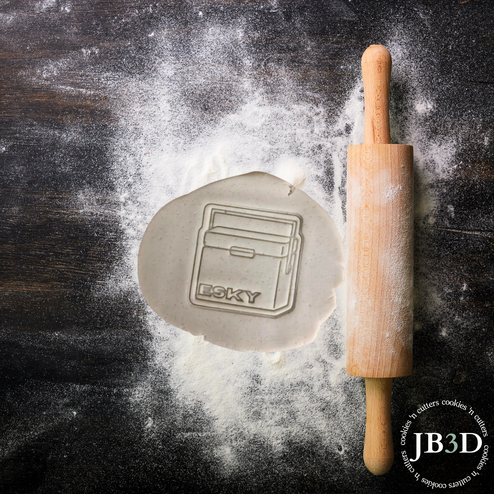 Mini 60mm Esky - Cutter & Embosser – jb3dcookiecutters