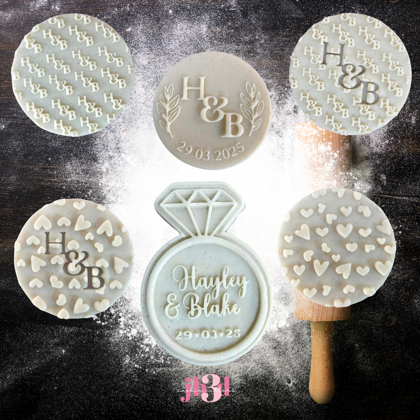 Custom Engagement Set - H&B - Cutters & Stamps