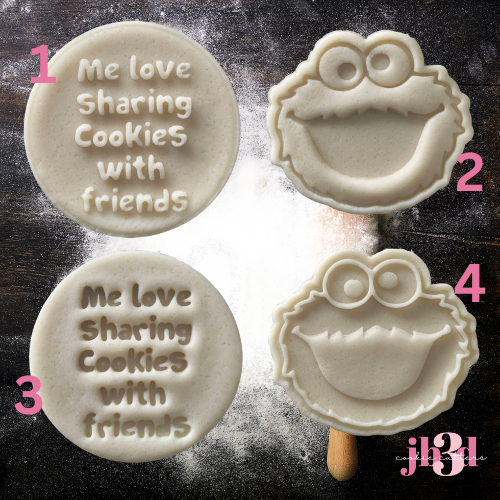 Me love sharing Cookies with friends - Cutters & Stamps