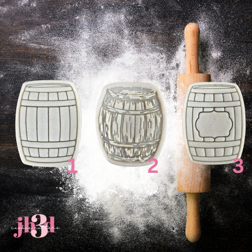 Barrels x 3 designs - Cutters & embosser stamps