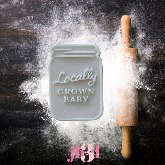 Locally Grown Baby - Cutter & Debosser Stamp