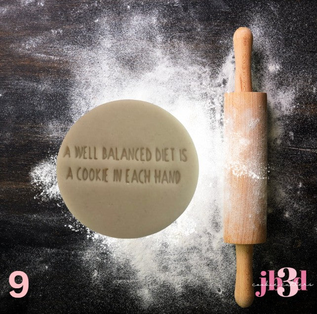 MIXED QUOTES 70mm round Stamps