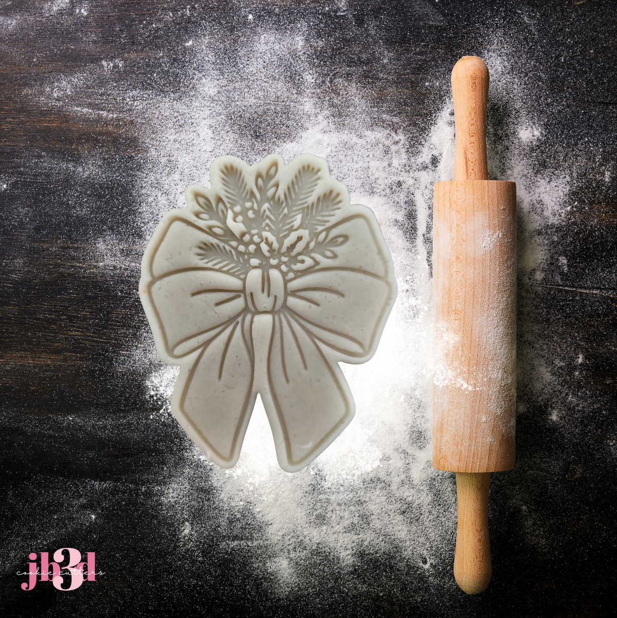 Floral Bow - Cutter & Embosser Stamp