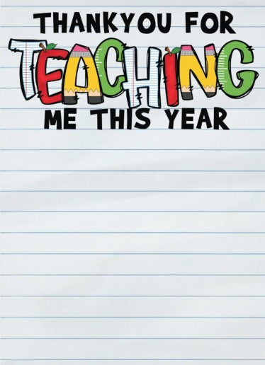 Cookie Backer - Thankyou for teaching me this year