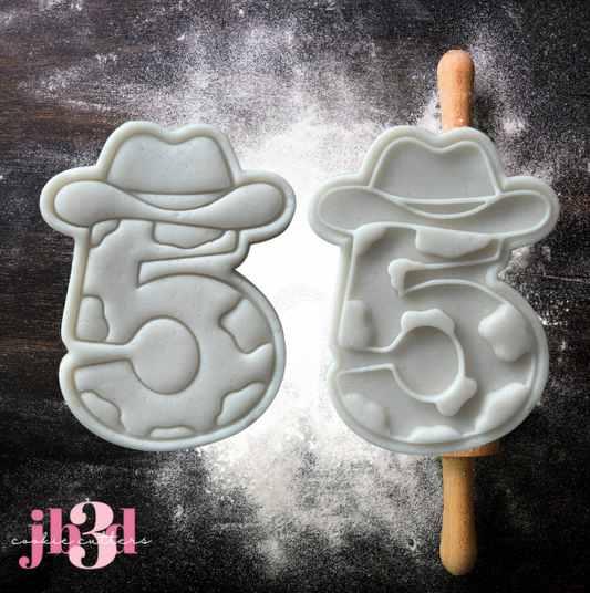 Number 5 Cowboy hat Embosser/Debosser Cutter & Stamps